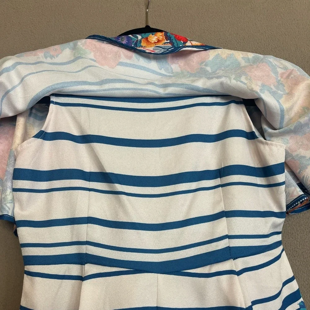 Flying Tomato Floral Romper Shorts‎ 1 piece Off Shoulder Striped Summer Outfit S